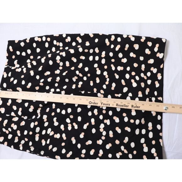 Philosophy Womens Dot Print Back Zip Skirt Black/Pink/White Size 12 Midi - Picture 9 of 10
